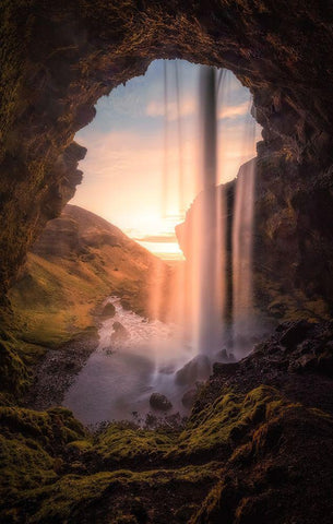 Serenity White Modern Wood Framed Art Print with Double Matting by Heinz, Timo