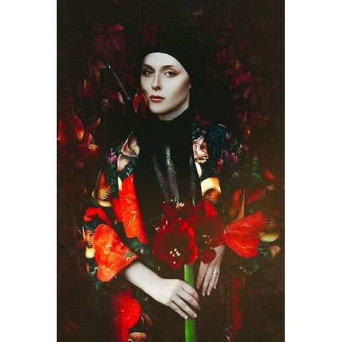 The Divine Feminine Black Modern Wood Framed Art Print by Bolgov, Ruslan