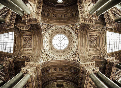 Versailles Iii Black Ornate Wood Framed Art Print with Double Matting by El Gamal, Nanouk