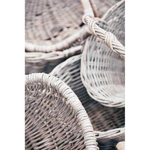 Baskets Black Modern Wood Framed Art Print with Double Matting by 1x Studio III