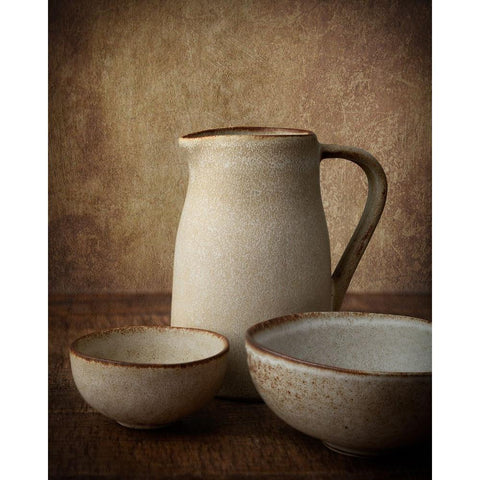 Pottery No. 1 White Modern Wood Framed Art Print by Stefan, Mogyorosi