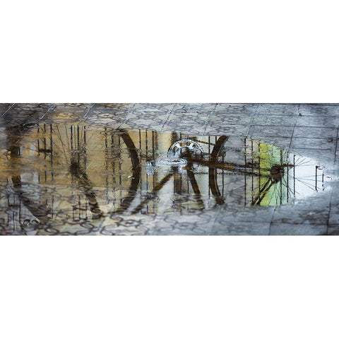 After The Rain Black Modern Wood Framed Art Print with Double Matting by Erkmen, Ugur