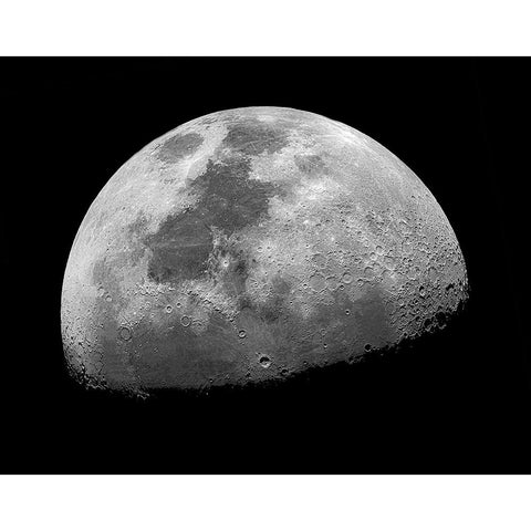 Oh Look At The Moon, Shes Shining Up There White Modern Wood Framed Art Print by Chakraborty, Mainak