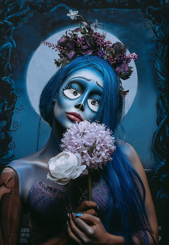 Corpse Bride Black Ornate Wood Framed Art Print with Double Matting by Behzadi Boroujeni, Amir