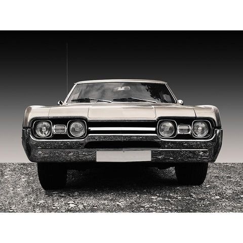 Us Classic Car 1967 Cutlass Supreme Sports Coupe Black Modern Wood Framed Art Print with Double Matting by Gube, Beate