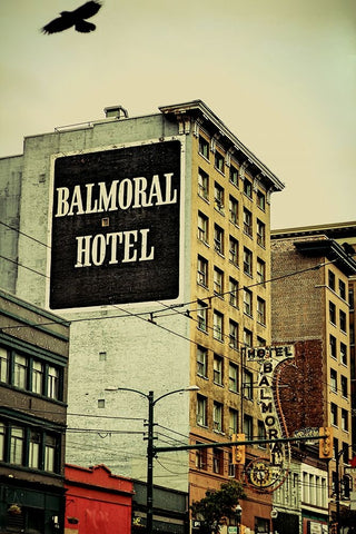 Balmoral Hotel Black Ornate Wood Framed Art Print with Double Matting by Lops, Diego