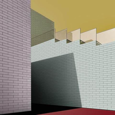 Urban abstract Black Modern Wood Framed Art Print by Schuster, Inge