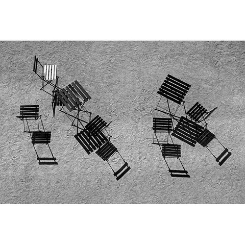 on the terrace Black Modern Wood Framed Art Print with Double Matting by Goehler, Holger