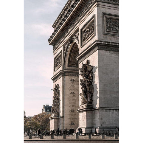 Arc de Triomphe_2 Gold Ornate Wood Framed Art Print with Double Matting by 1x Studio III