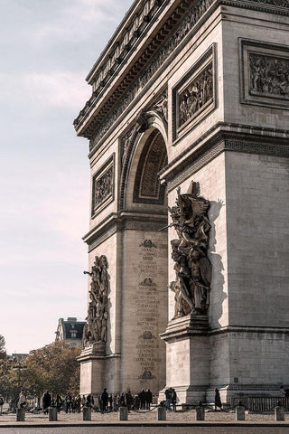 Arc de Triomphe_2 White Modern Wood Framed Art Print with Double Matting by 1x Studio III