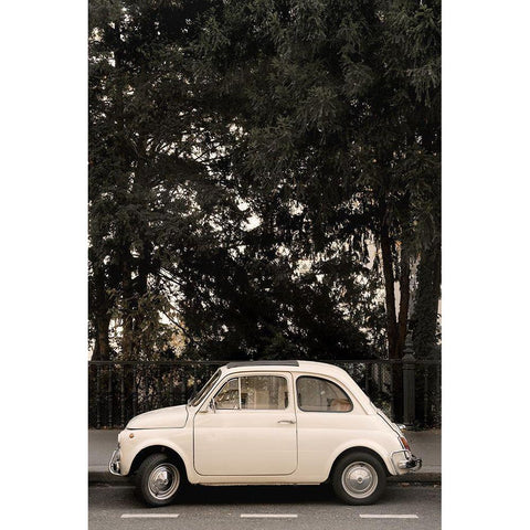 Little Car In Paris Black Modern Wood Framed Art Print with Double Matting by 1x Studio III