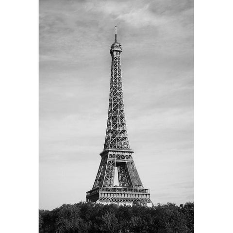 Eiffel Tower - Tour Eiffel Black Modern Wood Framed Art Print with Double Matting by 1x Studio III