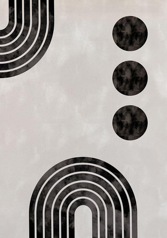 Arch_drops_001 White Modern Wood Framed Art Print with Double Matting by 1x Studio II