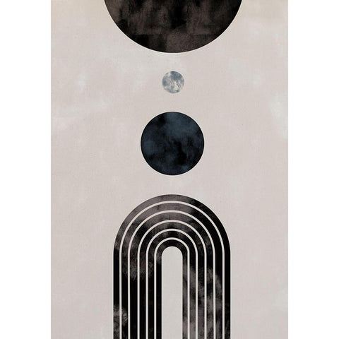 Arch_row_001 Black Modern Wood Framed Art Print with Double Matting by 1x Studio II