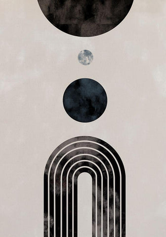 Arch_row_001 Black Ornate Wood Framed Art Print with Double Matting by 1x Studio II