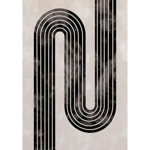 Arch_twist_001 Black Modern Wood Framed Art Print with Double Matting by 1x Studio II