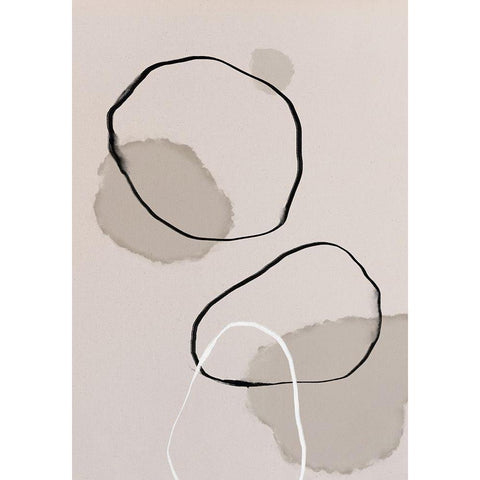 splash rings_004 White Modern Wood Framed Art Print by 1x Studio II