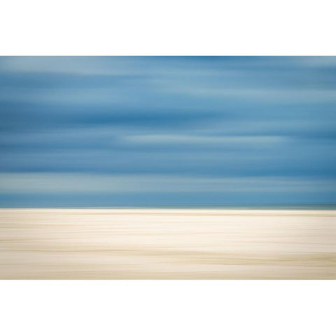 Sand And Clouds Black Modern Wood Framed Art Print with Double Matting by Reichelt, Dieter