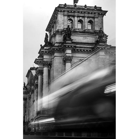 Untitled White Modern Wood Framed Art Print by Bar, Adi