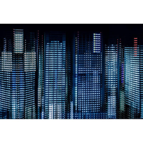 Tokyo Layers White Modern Wood Framed Art Print by Makoto, Sasaki