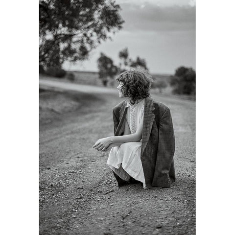 The Road White Modern Wood Framed Art Print by Paula Pereira, Ana