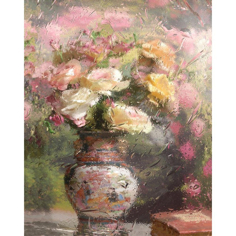 Still life with flowers Gold Ornate Wood Framed Art Print with Double Matting by Morozov, Andrey