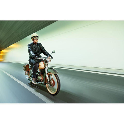 speed White Modern Wood Framed Art Print by Allmaier, Michael