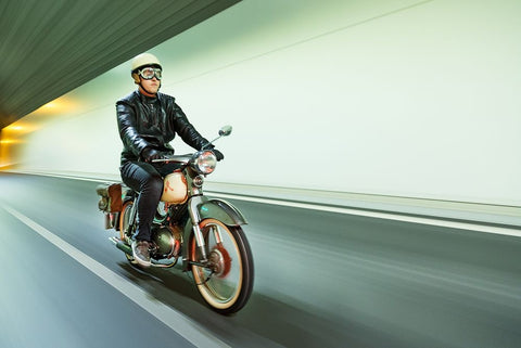 speed White Modern Wood Framed Art Print with Double Matting by Allmaier, Michael