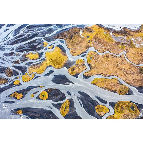 Flowing across the highlands Black Modern Wood Framed Art Print by Ruoppolo, Luigi