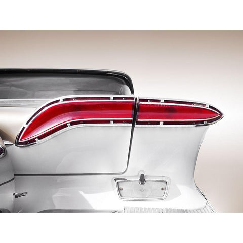 US classic car 1958 taillight abstract Black Modern Wood Framed Art Print with Double Matting by Gube, Beate