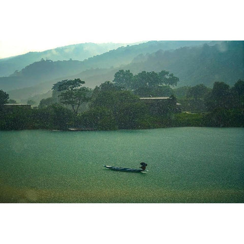 Monsoon Beauty Gold Ornate Wood Framed Art Print with Double Matting by Hasnain Chowdhury, Zabed