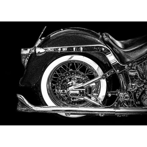 Harley Black Modern Wood Framed Art Print by Philippe, Laruelle