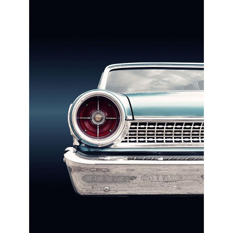 Us Classic Car 1963 Galaxie White Modern Wood Framed Art Print by Gube, Beate