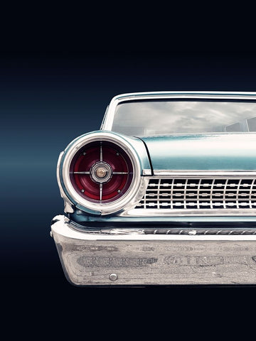 Us Classic Car 1963 Galaxie White Modern Wood Framed Art Print with Double Matting by Gube, Beate