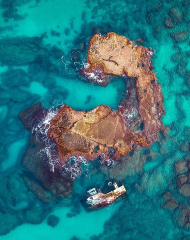 The Power Of Nature White Modern Wood Framed Art Print with Double Matting by Topaz, Gilad