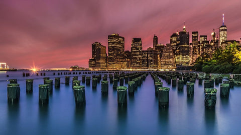 One CanaÂ€Â™T Paint New York As It Is! Black Ornate Wood Framed Art Print with Double Matting by abu milad, Emil