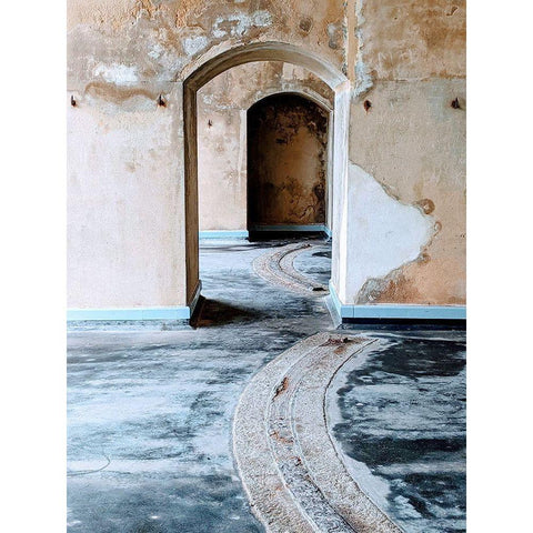 Point Battery Gold Ornate Wood Framed Art Print with Double Matting by Allen, Elizabeth