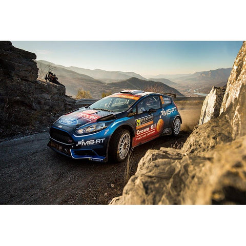 Ford Fiesta R5 Black Modern Wood Framed Art Print by Szabo, Attila