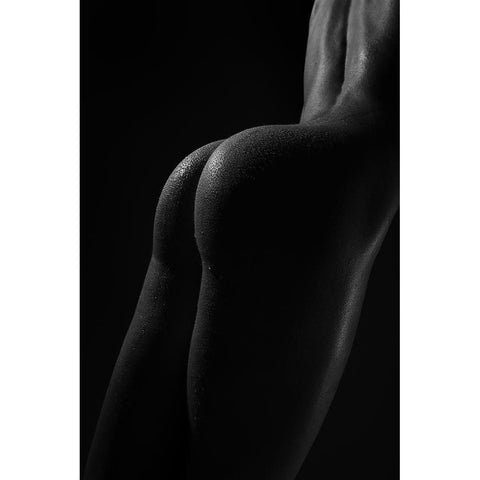 Body Lines Black Modern Wood Framed Art Print with Double Matting by Anton, Rostovskiy