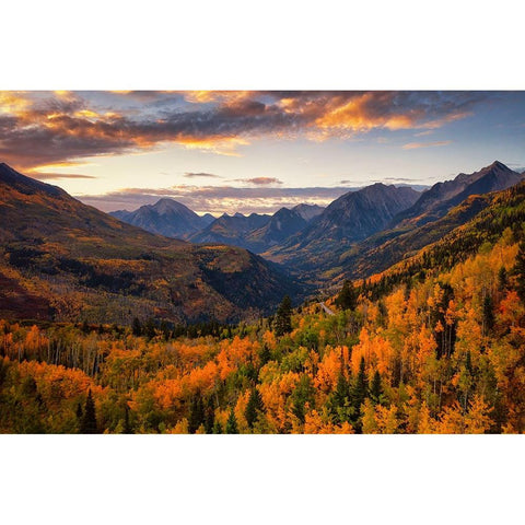 McClure Pass Black Modern Wood Framed Art Print by Zheng, Michael