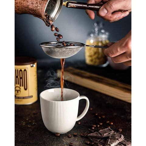 Cup Of Coffee Gold Ornate Wood Framed Art Print with Double Matting by Morozov, Konstantin