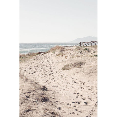 Beach_007 Black Modern Wood Framed Art Print with Double Matting by 1x Studio III