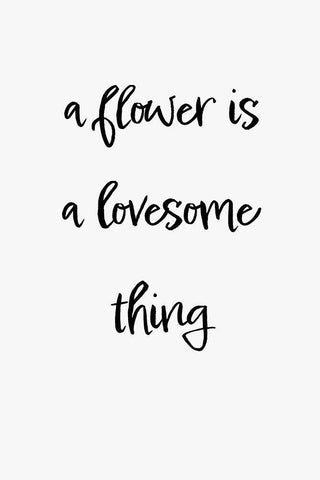 A flower is a lovesome thing White Modern Wood Framed Art Print with Double Matting by 1x Studio II