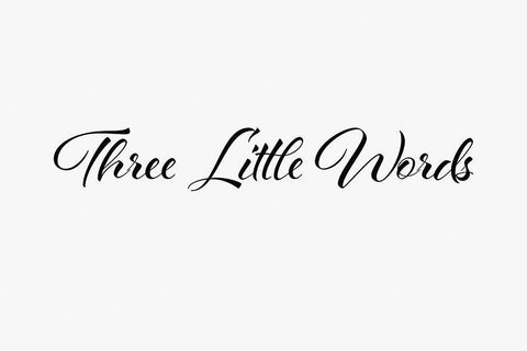 Three little words White Modern Wood Framed Art Print with Double Matting by 1x Studio II