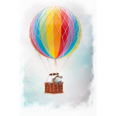 Up Up and Away White Modern Wood Framed Art Print by D Lester, Linda