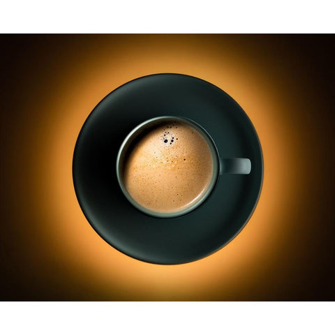 Coffee Eclipse White Modern Wood Framed Art Print by Morozov, Konstantin