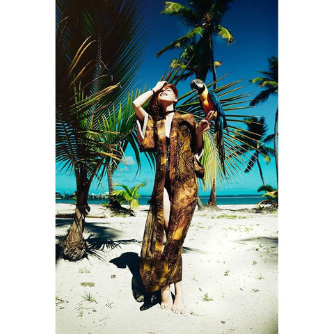 On A Treasure Island Gold Ornate Wood Framed Art Print with Double Matting by Bolgov (Axe), Ruslan