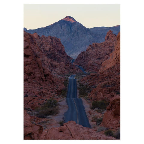 Sunrise @ Valley of Fire White Modern Wood Framed Art Print by Shivalkar, Anand