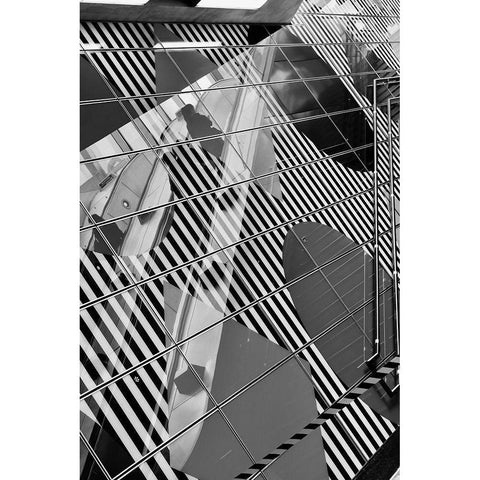 On The Up And Up Black Modern Wood Framed Art Print with Double Matting by Allen, Elizabeth