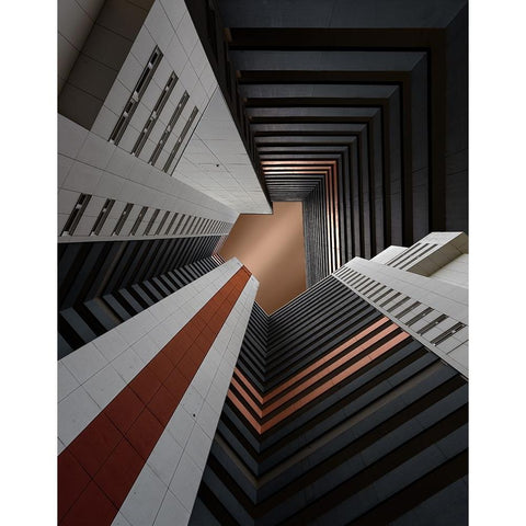 The Cave Black Modern Wood Framed Art Print with Double Matting by Buczkowski, Tomasz